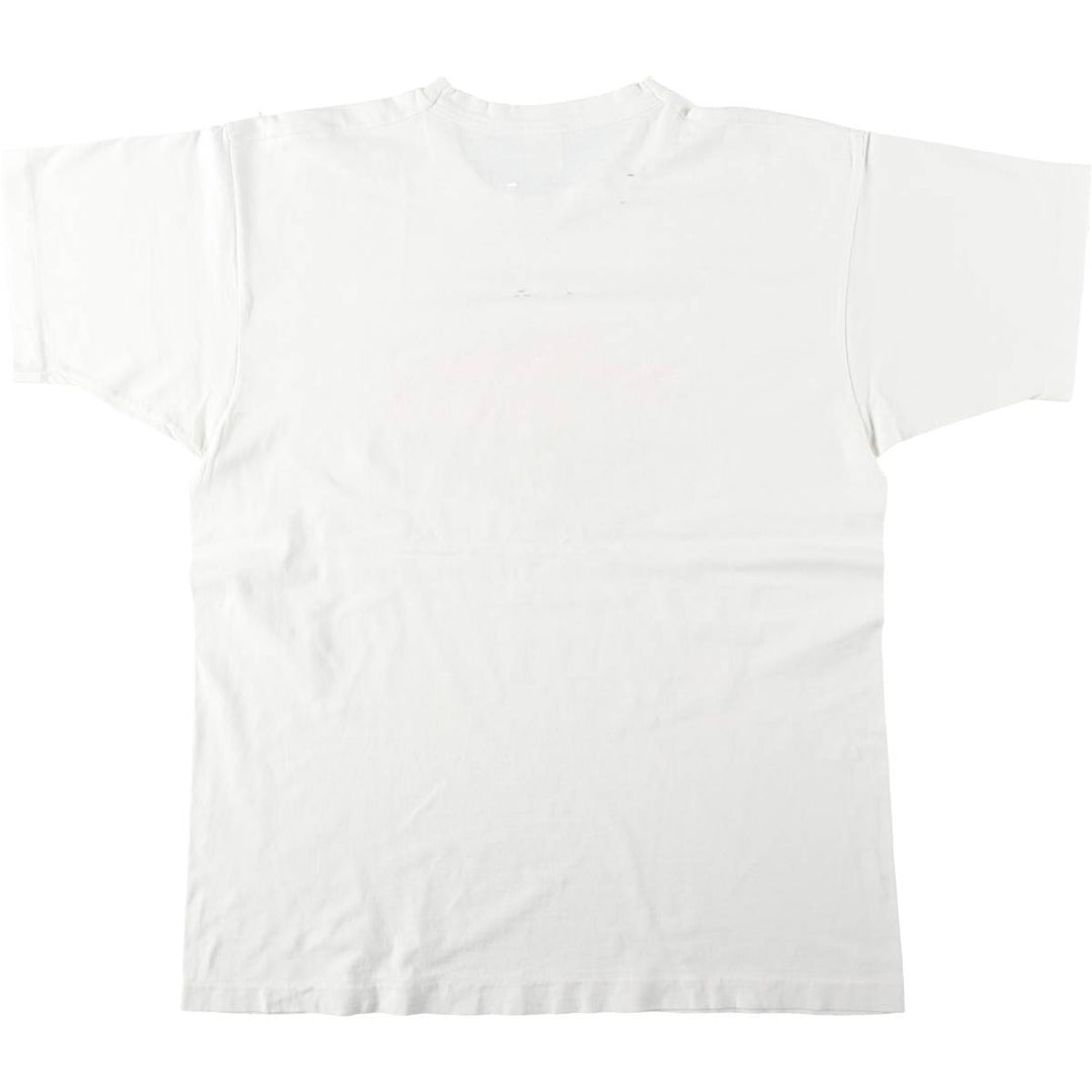 90'S Fruit of the Loom printed T-shirt, made in the USA, men's XL size, vintage cotton white type Vintage Second Hand