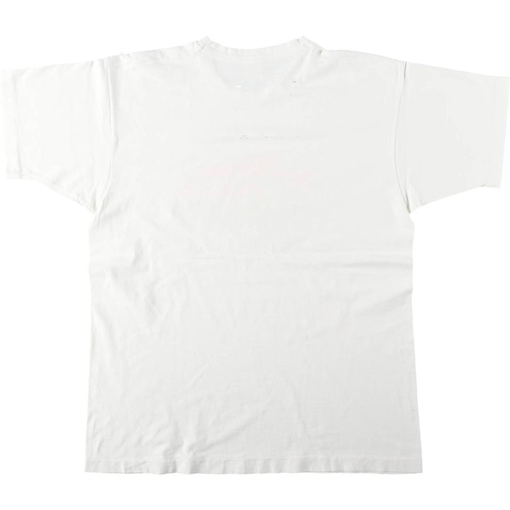 90'S Fruit of the Loom printed T-shirt, made in the USA, men's XL size, vintage cotton white type Vintage Second Hand