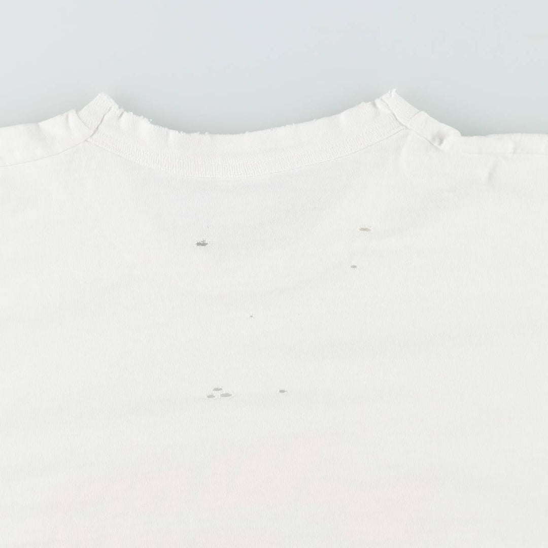 90'S Fruit of the Loom printed T-shirt, made in the USA, men's XL size, vintage cotton white type Vintage Second Hand