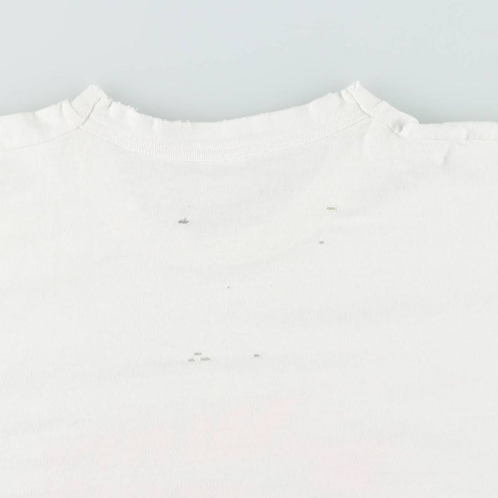 90'S Fruit of the Loom printed T-shirt, made in the USA, men's XL size, vintage cotton white type Vintage Second Hand
