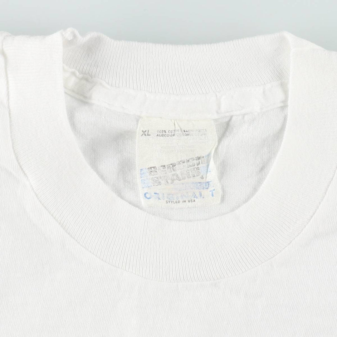 90'S SCREEN STARS Printed T-shirt, Men's XL, Vintage cotton white type Vintage Second Hand