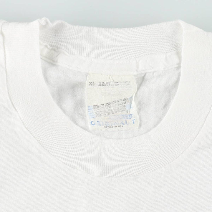 90'S SCREEN STARS Printed T-shirt, Men's XL, Vintage cotton white type Vintage Second Hand
