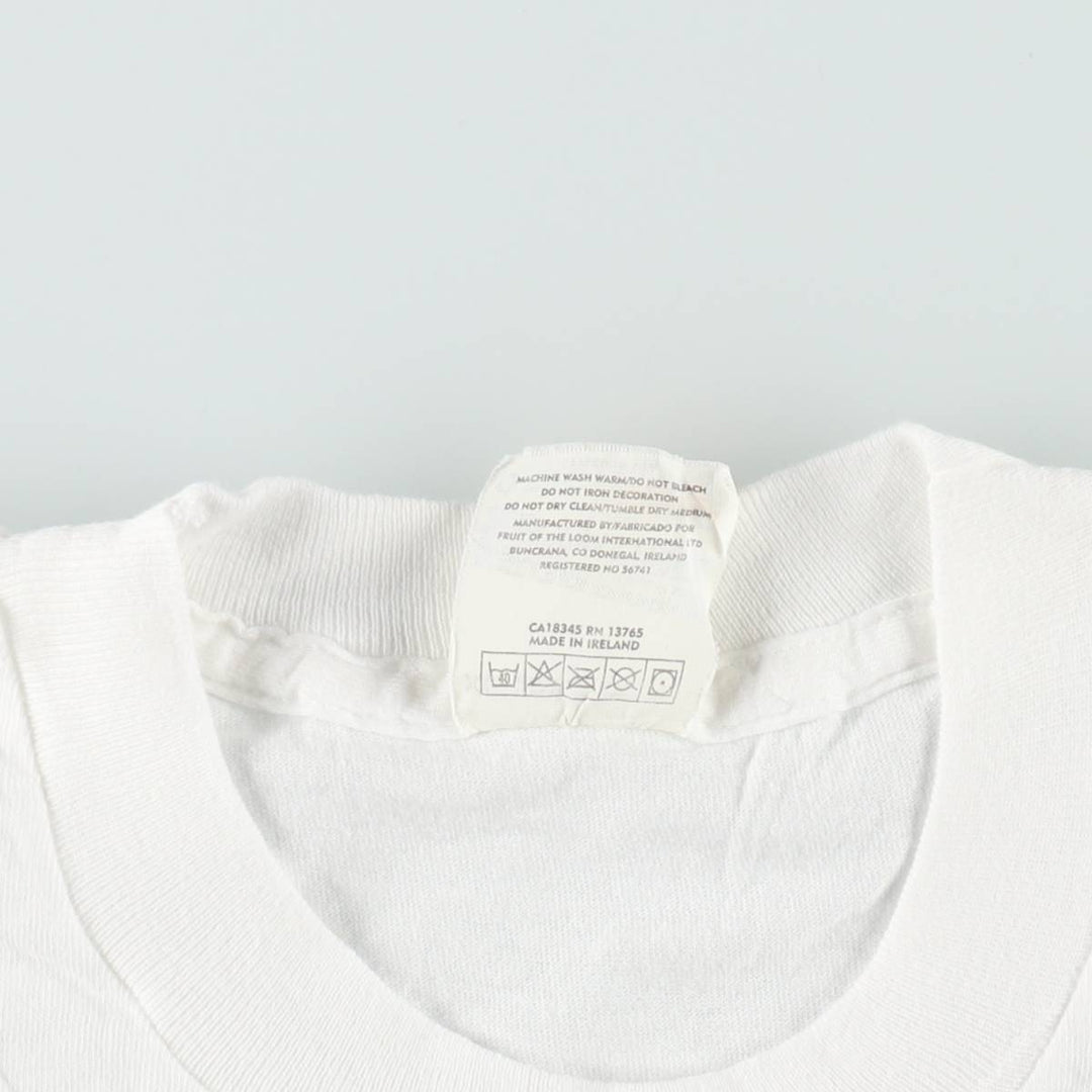 90'S SCREEN STARS Printed T-shirt, Men's XL, Vintage cotton white type Vintage Second Hand