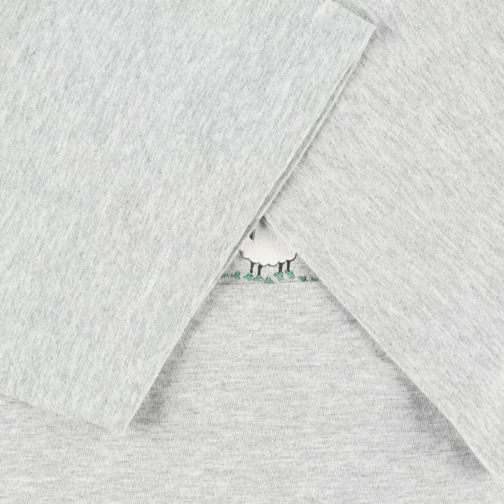Sheep Pattern Print T-Shirt, Men's Size M (Equivalent), Vintage unclear gray type Vintage Second Hand