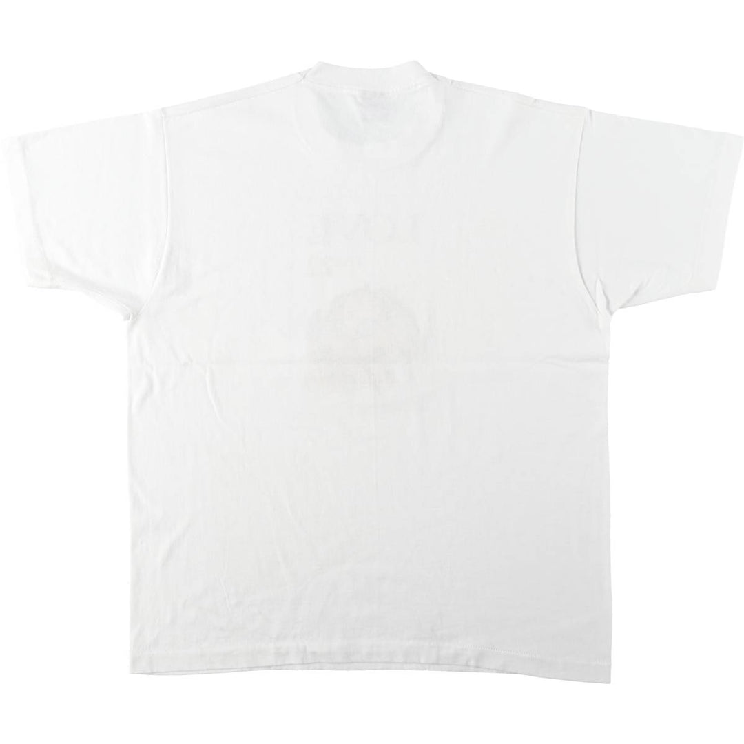 80'S Screen Stars dog print t-shirt, made in USA, men's size XL equivalent, vintage. cotton white type Vintage Second Hand