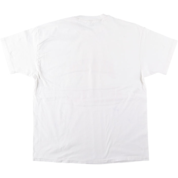 90'S Hanes BEEFY-T Printed T-shirt Made in USA Men's XL Vintage cotton white type Vintage Second Hand