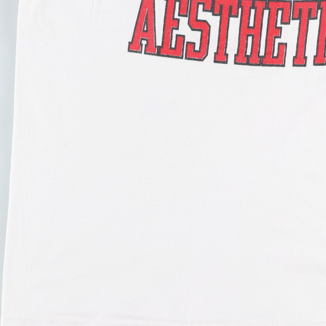90'S Hanes BEEFY-T Printed T-shirt Made in USA Men's XL Vintage cotton white type Vintage Second Hand