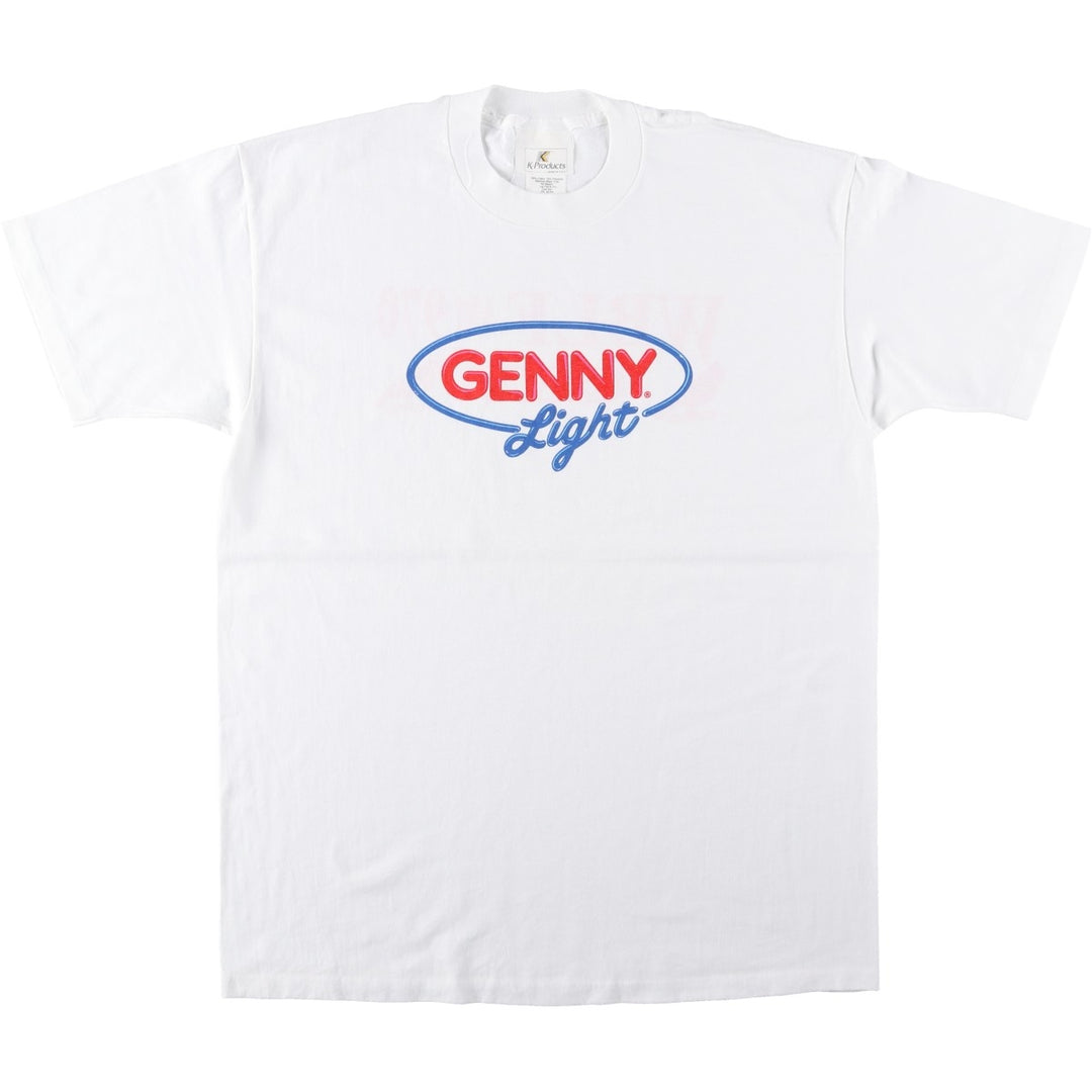 K-PRODUCT Printed T-Shirt, Made in USA, Men's XL Equivalent cotton white type Vintage Second Hand