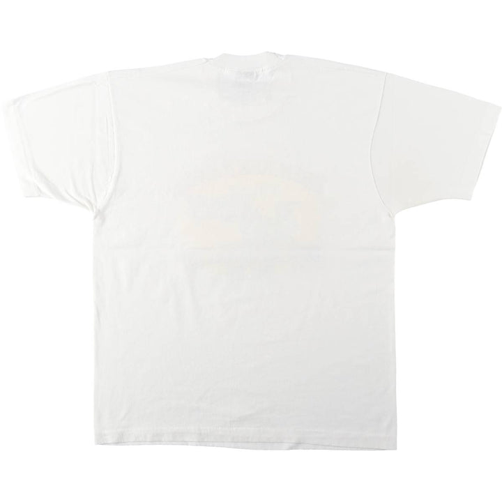 90'S Fruit of the Loom printed T-shirt, made in the USA, men's size L, vintage cotton white type Vintage Second Hand
