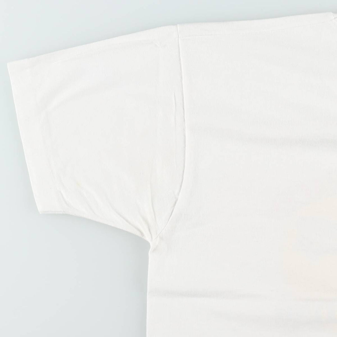 90'S Fruit of the Loom printed T-shirt, made in the USA, men's size L, vintage cotton white type Vintage Second Hand