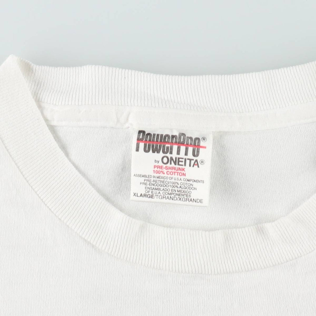90'S ONEITA Dog Print T-Shirt, Men's XL (approx.), Vintage cotton white type Vintage Second Hand