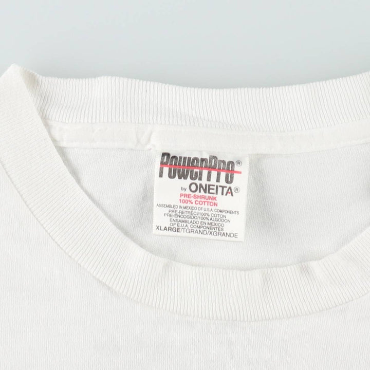 90'S ONEITA Dog Print T-Shirt, Men's XL (approx.), Vintage cotton white type Vintage Second Hand