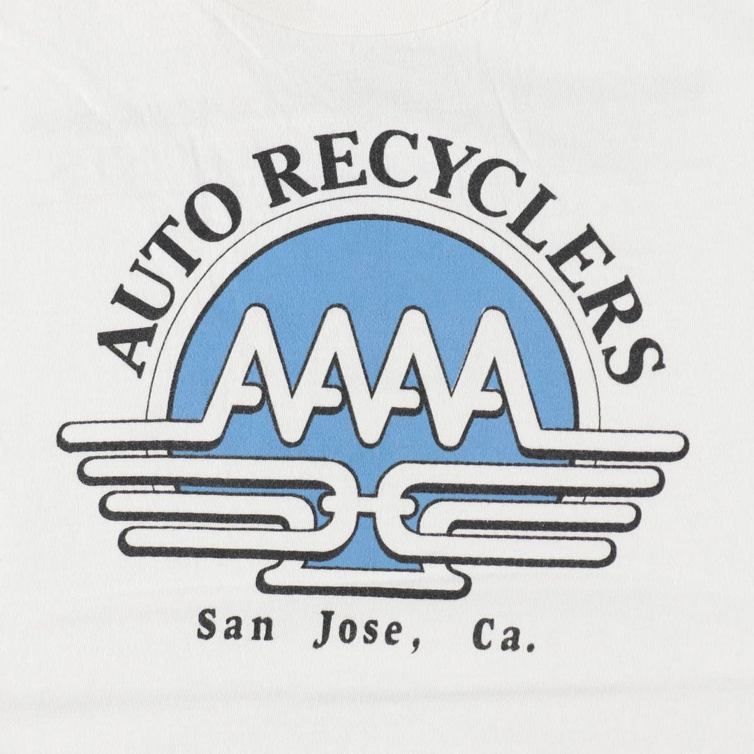 70s-80'S Anvil Print T-Shirt, Made in USA, Men's Size L (Equivalent), Vintage cotton white type Vintage Second Hand