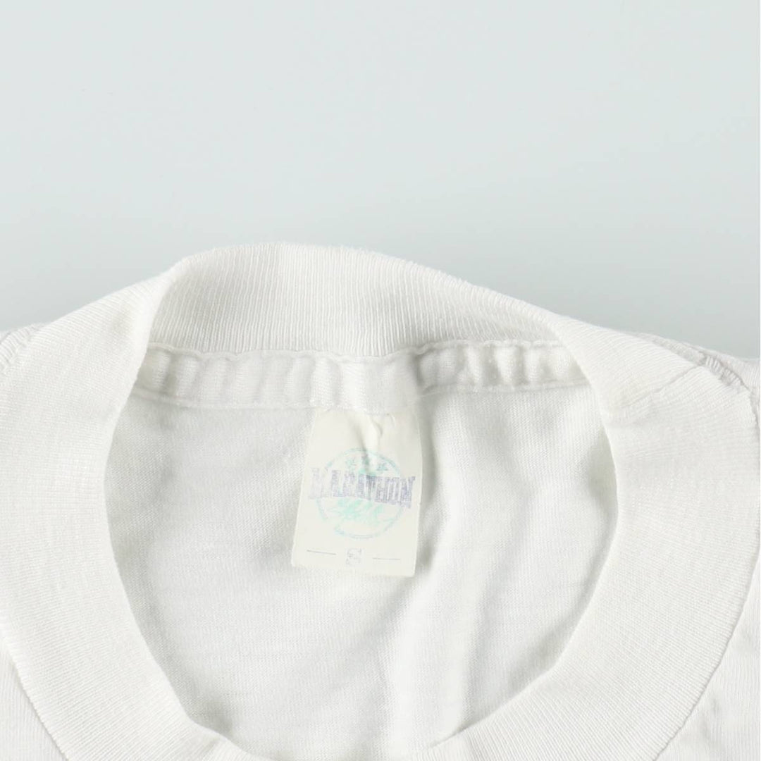 80'S MARATHON Print T-Shirt, Men's Size S (Equivalent), Vintage unclear white type Vintage Second Hand