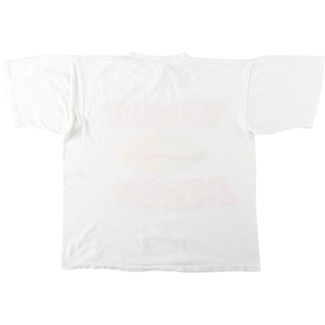80'S SHORT HILLS TEE Print T-Shirt, Men's Size L (approx.), Vintage cotton white type Vintage Second Hand