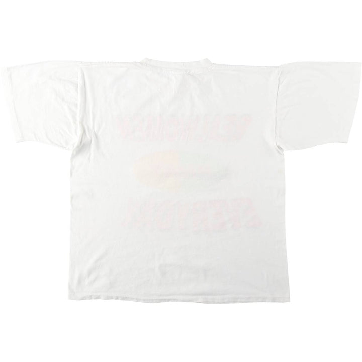 80'S SHORT HILLS TEE Print T-Shirt, Men's Size L (approx.), Vintage cotton white type Vintage Second Hand