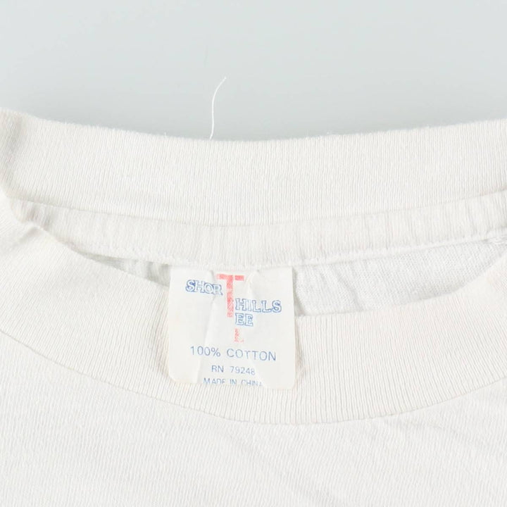 80'S SHORT HILLS TEE Print T-Shirt, Men's Size L (approx.), Vintage cotton white type Vintage Second Hand
