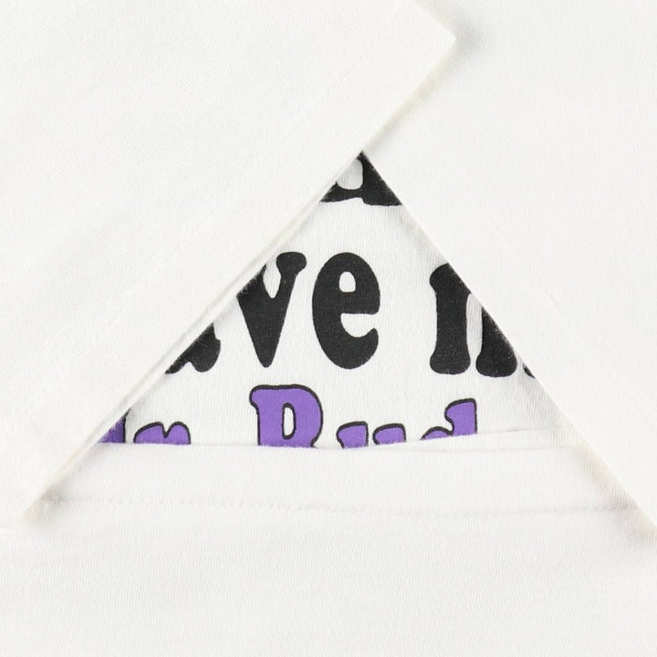 90'S ONEITA Printed T-shirt, Men's XL size, Vintage cotton white type Vintage Second Hand