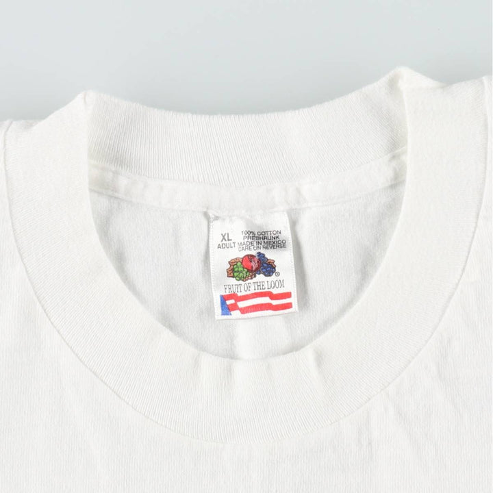 90'S Fruit of the Loom Cleveland Ohio Print T-Shirt, Men's XL (approx.), Vintage cotton white type Vintage Second Hand