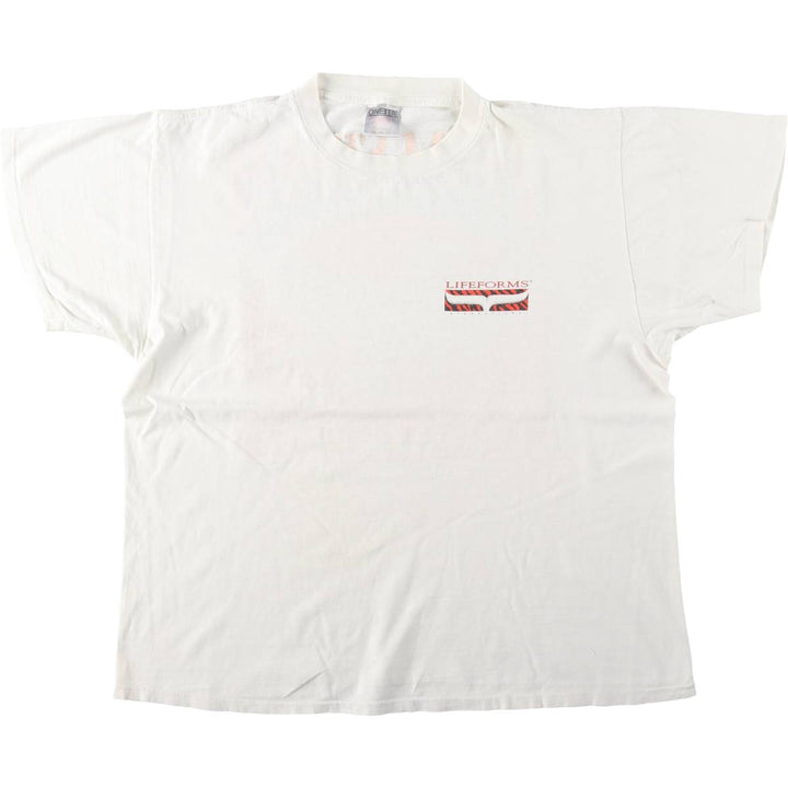90'S ONEITA POWER-T Print T-Shirt, Men's XL equivalent. cotton white type Vintage Second Hand