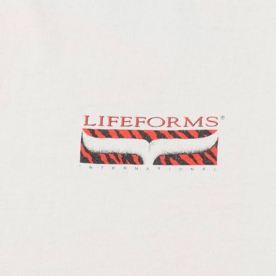 90'S ONEITA POWER-T Print T-Shirt, Men's XL equivalent. cotton white type Vintage Second Hand