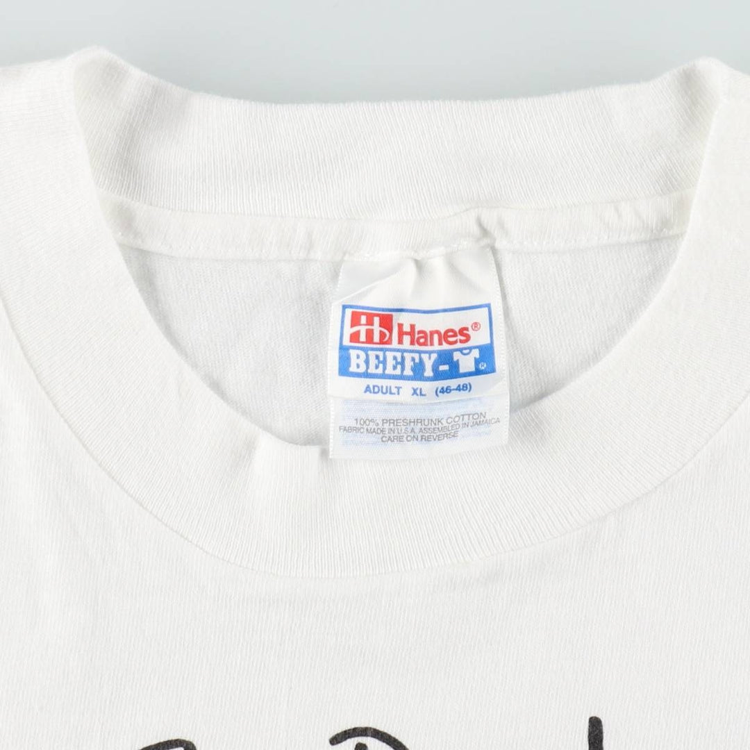90'S Hanes BEEFY-T Sandra Boynton Pig Deal Print T-Shirt, Men's XL (approx.), Vintage cotton white type Vintage Second Hand