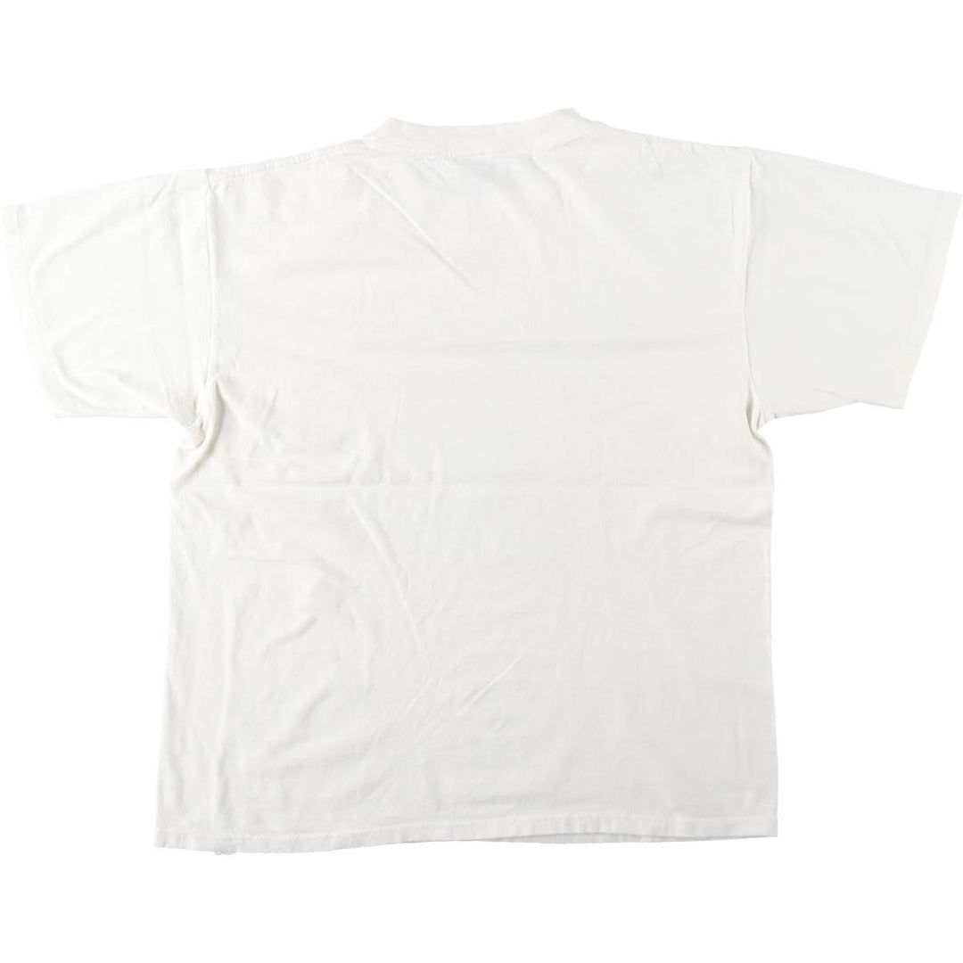 90'S ONEITA POWER-T Print T-Shirt, Men's Size L (equivalent), Crew Neck cotton white type Vintage Second Hand