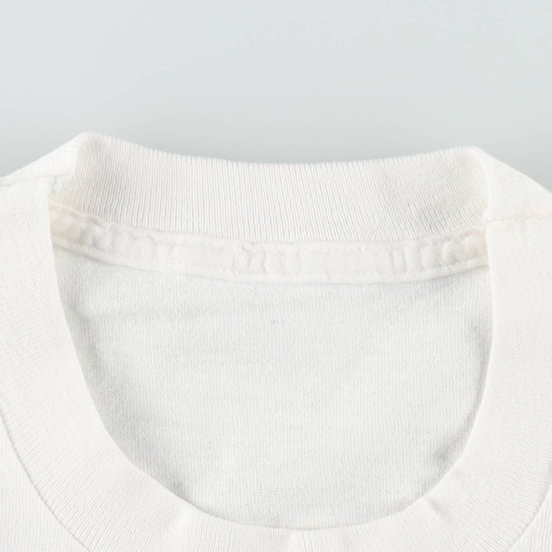 90'S Printed T-shirt, Men's M size unclear white type Vintage Second Hand