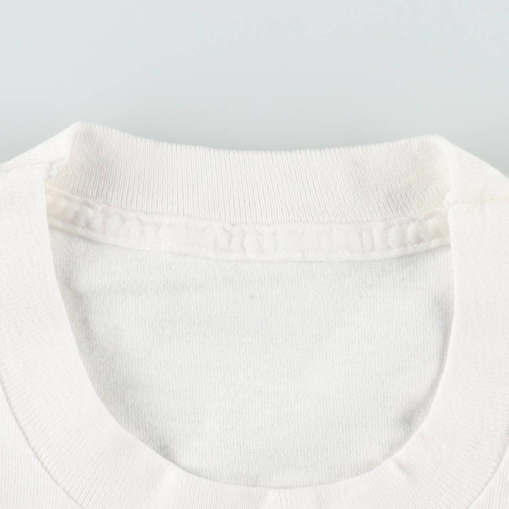 90'S Printed T-shirt, Men's M size unclear white type Vintage Second Hand