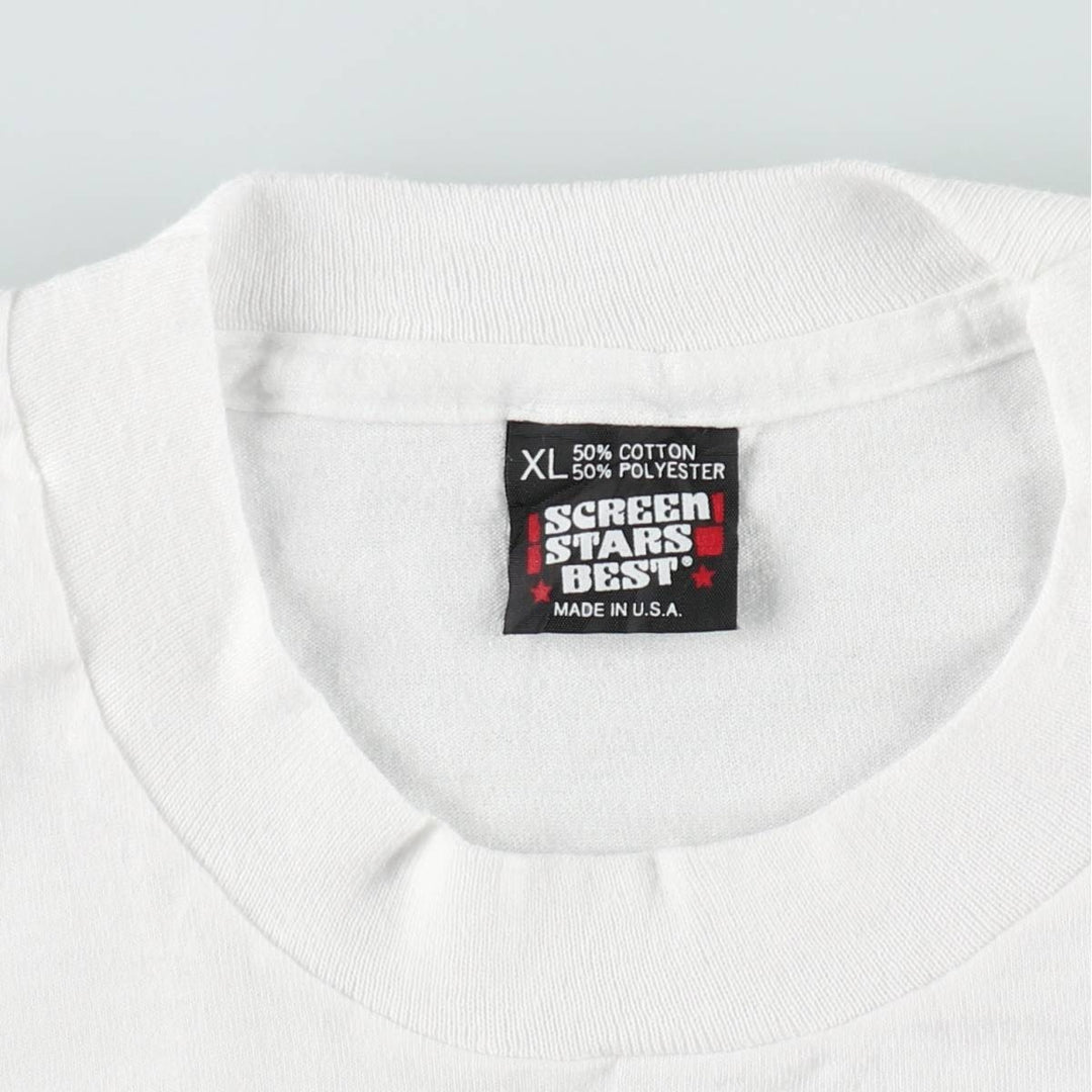 90'S Fruit of the Loom Best Rich's Print T-Shirt, Made in USA, Men's XL equivalent, Vintage cotton white type Vintage Second Hand