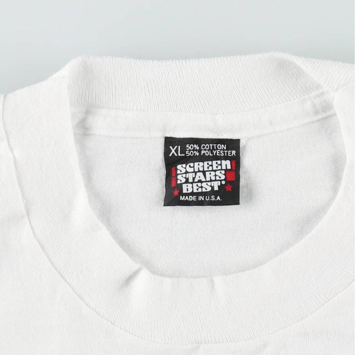 90'S Fruit of the Loom Best Rich's Print T-Shirt, Made in USA, Men's XL equivalent, Vintage cotton white type Vintage Second Hand