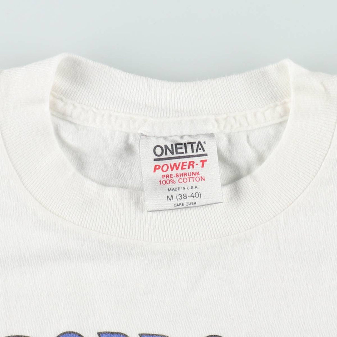 90'S ONEITA POWER-T Gordon's Pub Hong Kong Print T-Shirt, Made in USA, Men's Size M (Equivalent), Vintage cotton white type Vintage Second Hand