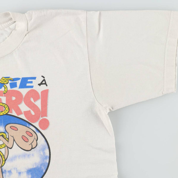 90'S printed T-shirt, made in Canada, men's size M equivalent, vintage. cotton white type Vintage Second Hand