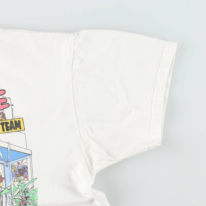 90'S ONEITA POWER-T Print T-Shirt, Men's XL equivalent. cotton white type Vintage Second Hand