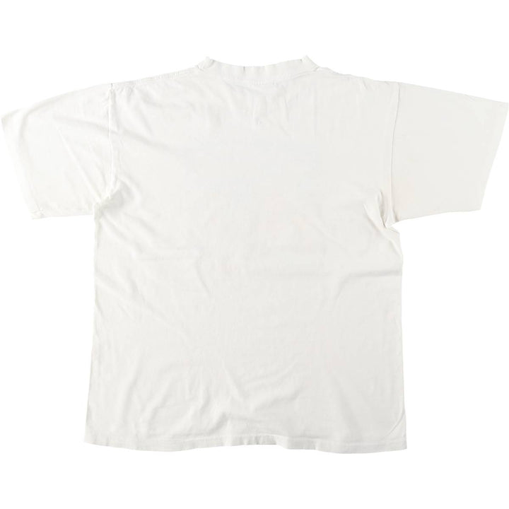 90'S CRITICS CHOICE Print T-Shirt, Made in USA, Men's Size L (Equivalent), Vintage cotton white type Vintage Second Hand