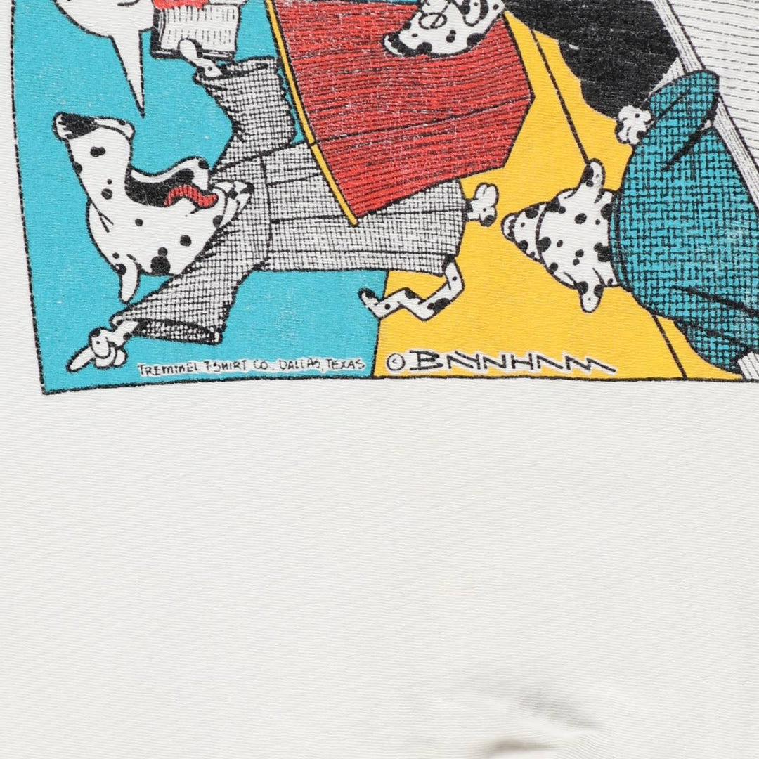 90'S CRITICS CHOICE Print T-Shirt, Made in USA, Men's Size L (Equivalent), Vintage cotton white type Vintage Second Hand