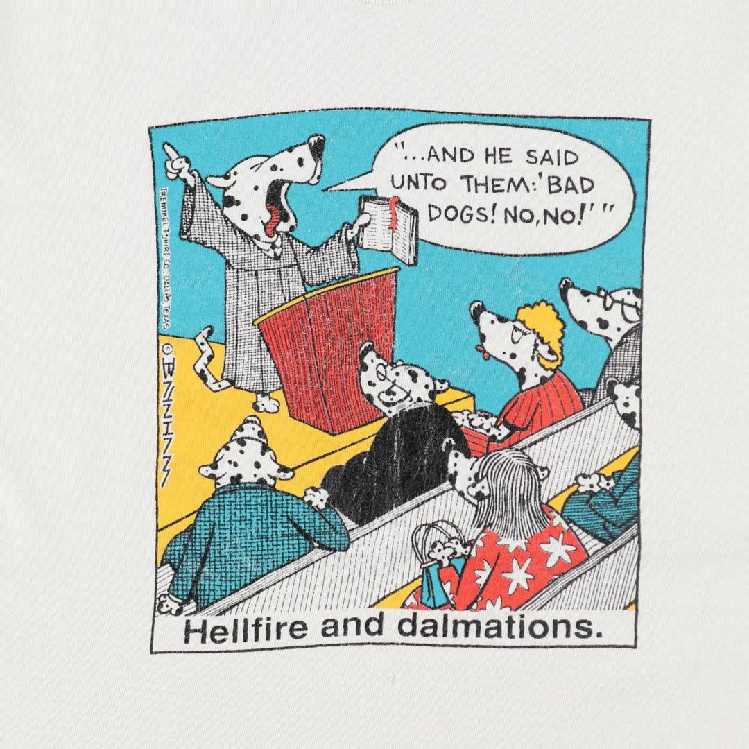 90'S CRITICS CHOICE Print T-Shirt, Made in USA, Men's Size L (Equivalent), Vintage cotton white type Vintage Second Hand