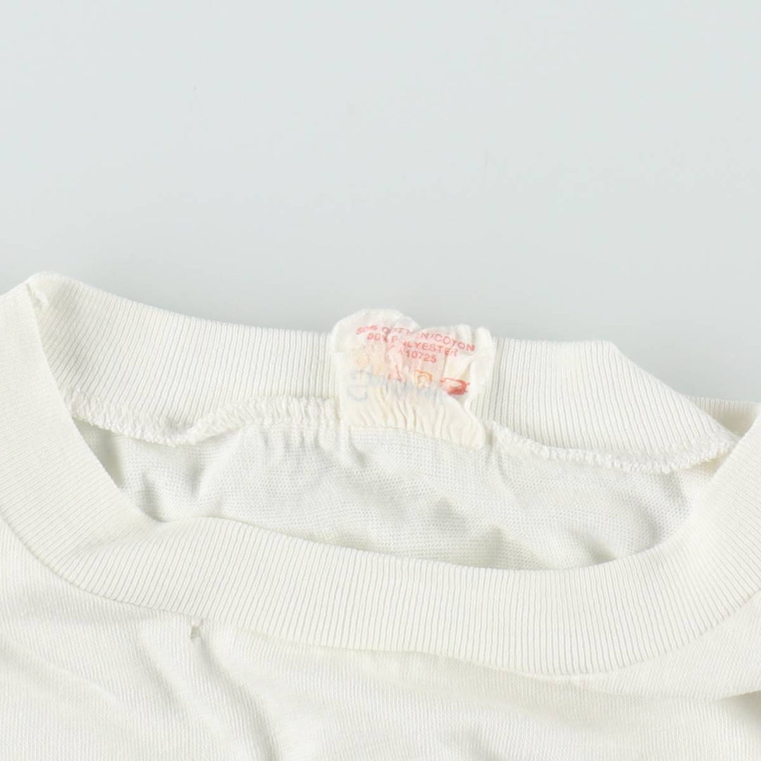 90'S Sportsweats Rabbit Pattern Print T-Shirt, Made in Canada, Men's Size L (approx.), Crew Neck (Round Neck), Vintage cotton white type Vintage Second Hand