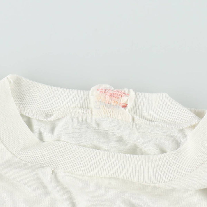 90'S Sportsweats Rabbit Pattern Print T-Shirt, Made in Canada, Men's Size L (approx.), Crew Neck (Round Neck), Vintage cotton white type Vintage Second Hand