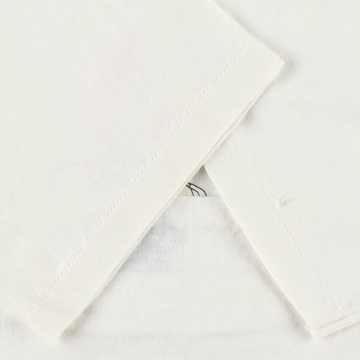 90'S Sportsweats Rabbit Pattern Print T-Shirt, Made in Canada, Men's Size L (approx.), Crew Neck (Round Neck), Vintage cotton white type Vintage Second Hand