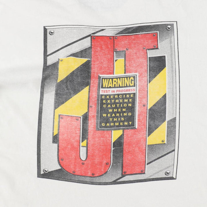 90'S STEDMAN Super HI CRU Print T-Shirt, Made in USA, Men's Size L (approx.) cotton white type Vintage Second Hand
