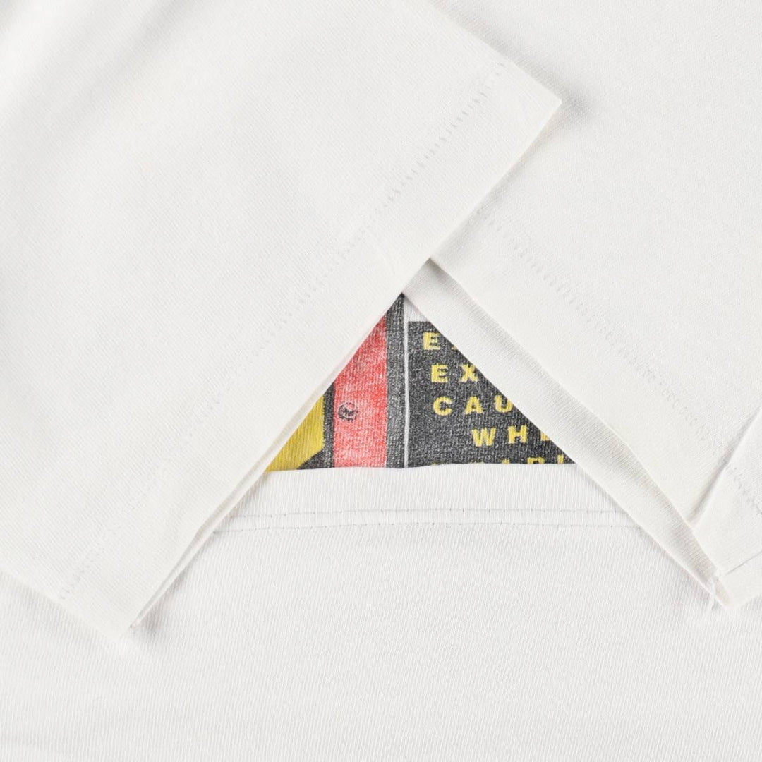 90'S STEDMAN Super HI CRU Print T-Shirt, Made in USA, Men's Size L (approx.) cotton white type Vintage Second Hand