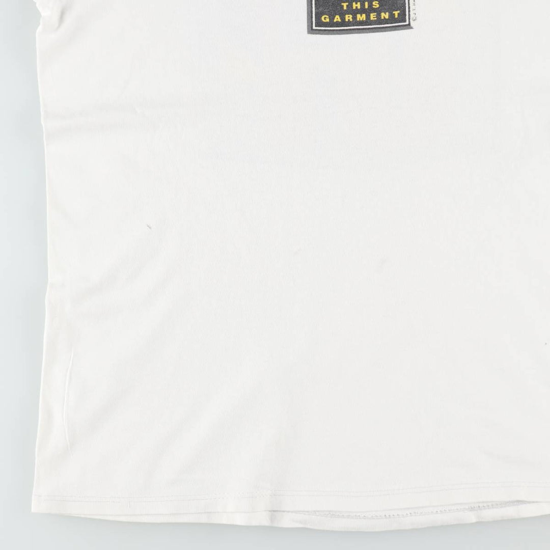 90'S STEDMAN Super HI CRU Print T-Shirt, Made in USA, Men's Size L (approx.) cotton white type Vintage Second Hand