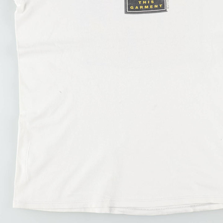90'S STEDMAN Super HI CRU Print T-Shirt, Made in USA, Men's Size L (approx.) cotton white type Vintage Second Hand