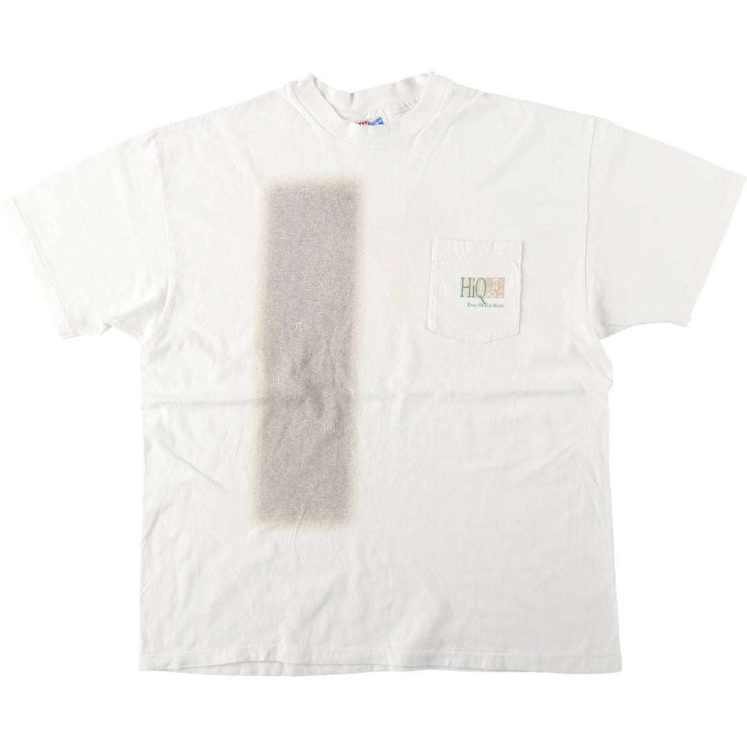 90'S Hanes BEEFY-T National Instruments Print T-Shirt, Made in USA, Men's XL equivalent, Vintage cotton white type Vintage Second Hand