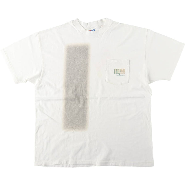 90'S Hanes BEEFY-T National Instruments Print T-Shirt, Made in USA, Men's XL equivalent, Vintage cotton white type Vintage Second Hand