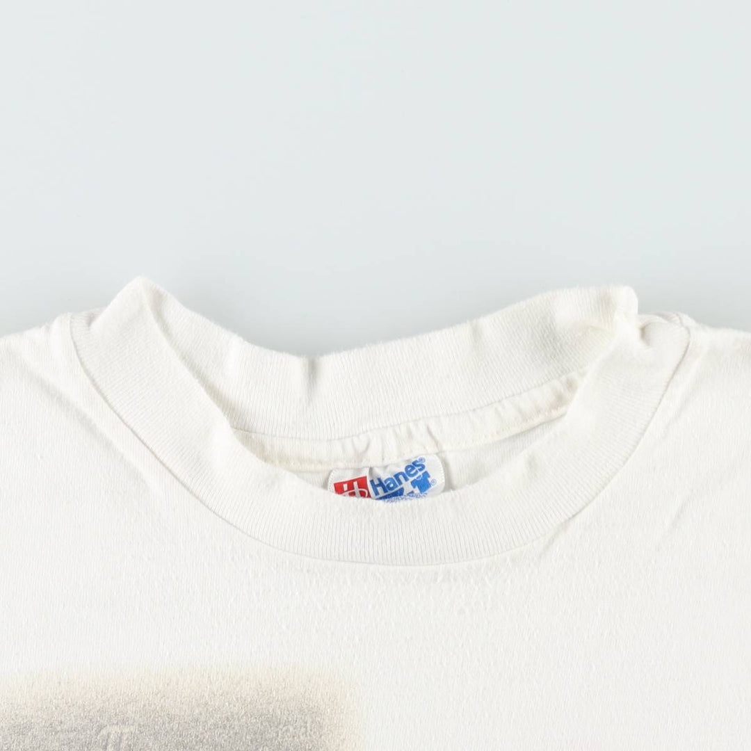 90'S Hanes BEEFY-T National Instruments Print T-Shirt, Made in USA, Men's XL equivalent, Vintage cotton white type Vintage Second Hand