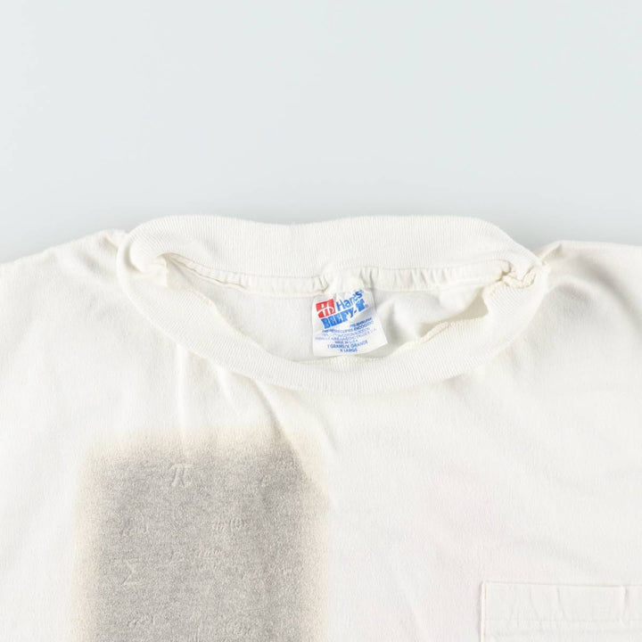 90'S Hanes BEEFY-T National Instruments Print T-Shirt, Made in USA, Men's XL equivalent, Vintage cotton white type Vintage Second Hand