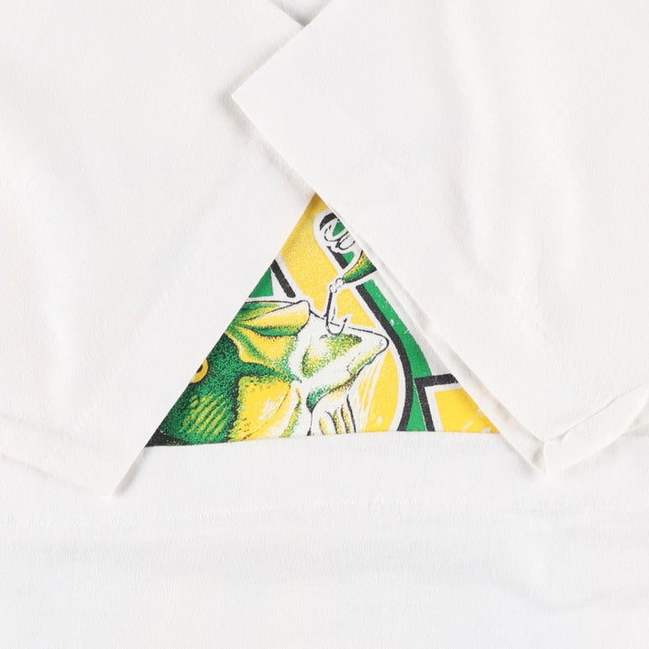 90'S Fruit of the Loom Best Fish Print T-Shirt, Men's Size XL (approx.) cotton white type Vintage Second Hand