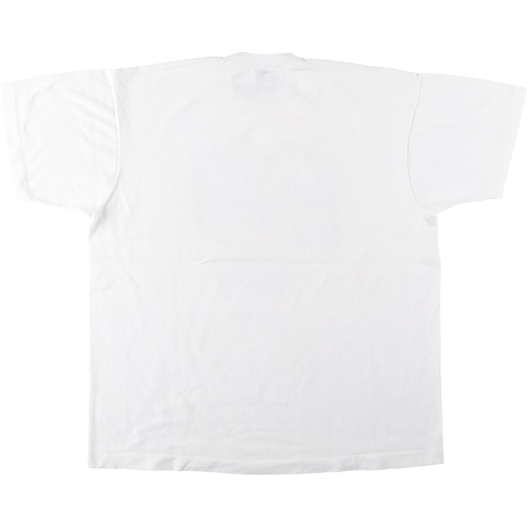 90'S Fruit of the Loom Best Print T-Shirt, Made in USA, Men's Size XL (approx.) cotton white type Vintage Second Hand
